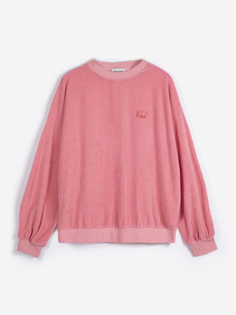 Bobo Chose Terry Embroidery Sweatshirt Pullover Damen rosa